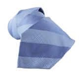 Dunhill luxurious woven silk tie in a longtail and grosgrain stripe pattern