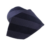 Dunhill luxurious woven silk tie in a longtail and grosgrain stripe pattern