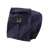 Dunhill luxurious woven silk tie in a longtail and grosgrain stripe pattern