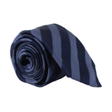 Dunhill luxurious satin and grosgrain stripe silk tie