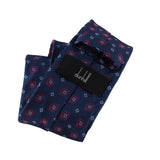 Dunhill woven silk tie in a gasket pattern