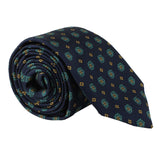 Dunhill woven silk tie in a gasket pattern