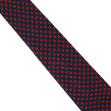 Dunhill mulberry silk tie in a hexbolt pattern
