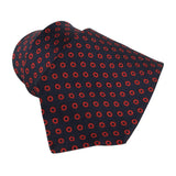 Dunhill mulberry silk tie in a hexbolt pattern