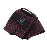 Dunhill mulberry silk tie in a hexbolt pattern