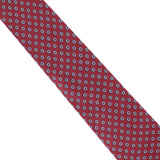 Dunhill mulberry silk tie in a hexbolt pattern