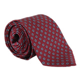 Dunhill mulberry silk tie in a hexbolt pattern