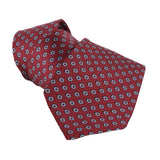 Dunhill mulberry silk tie in a hexbolt pattern