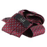 Dunhill mulberry silk tie in a hexbolt pattern