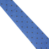 Dunhill silk tie in a woven herringbone pattern and hexbolt print