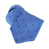 Dunhill silk tie in a woven herringbone pattern and hexbolt print