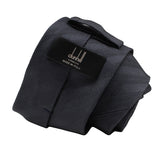 Dunhill textured woven pattern silk tie in charcoal grey