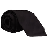 Dunhill textured woven pattern silk tie in dark brown