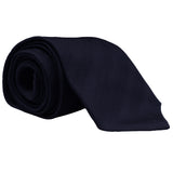 Dunhill textured woven pattern silk tie in dark navy blue