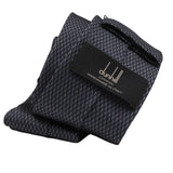 Dunhill luxurious mulberry silk tie in a small engine turn pattern