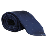 Dunhill woven twill tie in a fine dot pattern