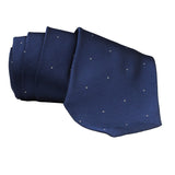 Dunhill woven twill tie in a fine dot pattern