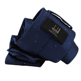 Dunhill woven twill tie in a fine dot pattern