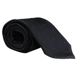 Dunhill woven twill tie in a fine dot pattern
