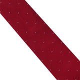 Dunhill woven twill tie in a fine double dot pattern