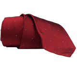 Dunhill woven twill tie in a fine double dot pattern