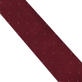 Dunhill woven twill tie in a fine double dot pattern