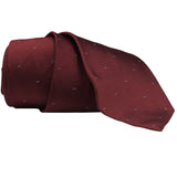 Dunhill woven twill tie in a fine double dot pattern