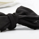 Dunhill black micro-ribbed bow tie in silk