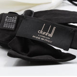Dunhill black micro-ribbed bow tie in silk