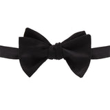 Dunhill bow tie in matt black silk