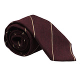 Dunhill luxurious wool and silk blend tie in a fine regimental stripe pattern