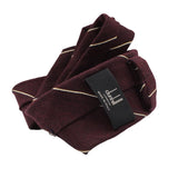 Dunhill luxurious wool and silk blend tie in a fine regimental stripe pattern