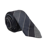 Dunhill luxurious wool and silk blend multi-tonal striped tie