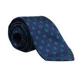 Dunhill&nbsp;tie in a luxurious mulberry silk
A repeat gasket pattern in an emerald green tone