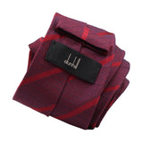 Dunhill subtle repeated d patterned striped silk tie