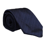Dunhill woven silk tie in subtle monochrome tyre tread pattern