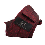 Dunhill woven silk tie in subtle corded stripe pattern