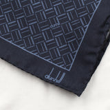 Dunhill mulberry silk pocket square in a repeat long-tail&nbsp;logo