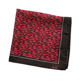 Dunhill Duke Lock patterned mulberry silk pocket square
