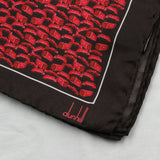 Dunhill Duke Lock patterned mulberry silk pocket square