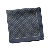 Dunhill mulberry silk pocket square in a hexbolt pattern