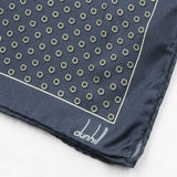 Dunhill mulberry silk pocket square in a hexbolt pattern