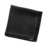 Dunhill mulberry silk pocket square in a hexbolt pattern