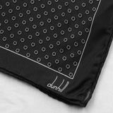Dunhill mulberry silk pocket square in a hexbolt pattern