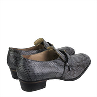 Dunhill Duke Strap Loafers in a luxurious grey tone snakeskin upper