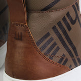 Dunhill Luggage Canvas hi-top sneakers in tan and brown tones