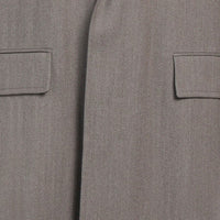 Dunhill coat in an olive grey marl twill wool fabric Notch lapels with an ochra tonę velvet collar