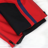 Perfect Moment ski suit in red with navy blue detailing