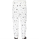 DSquared2 white tapered leg trousers with black alien embroidery