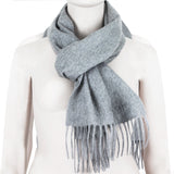 Alexander McQueen luxurious scarf in a mid-grey pure cashmere